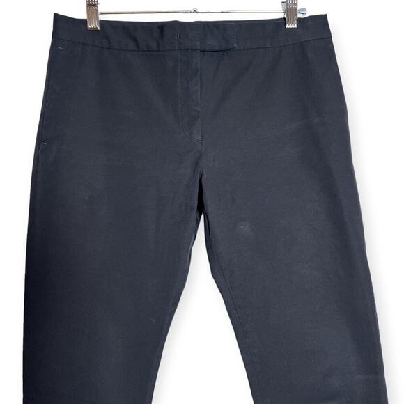 JOSEPH FINLEY Polish Cotton Pants SIZE 38 US 8 Black Chino Ankle Crop Straight - Picture 6 of 9